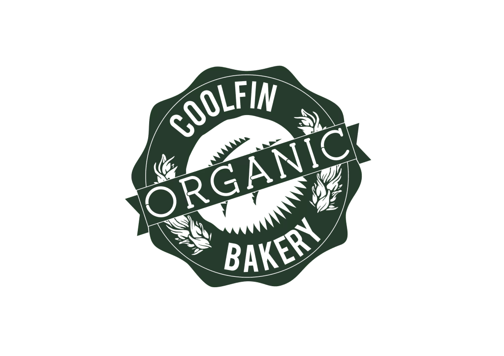 Coolfin Organic Bakery | Logo with transparency-green